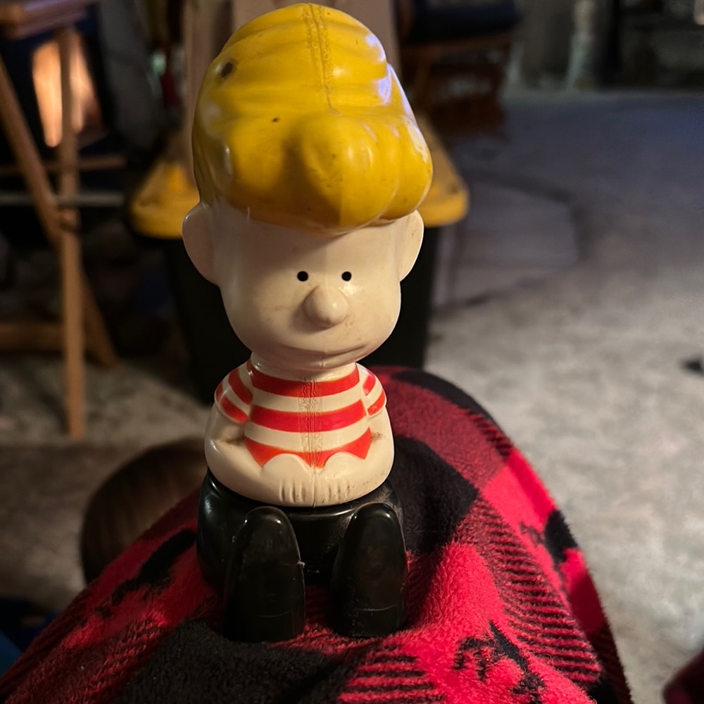 Avon Vibrant Yellow and Red Cartoon Figurine